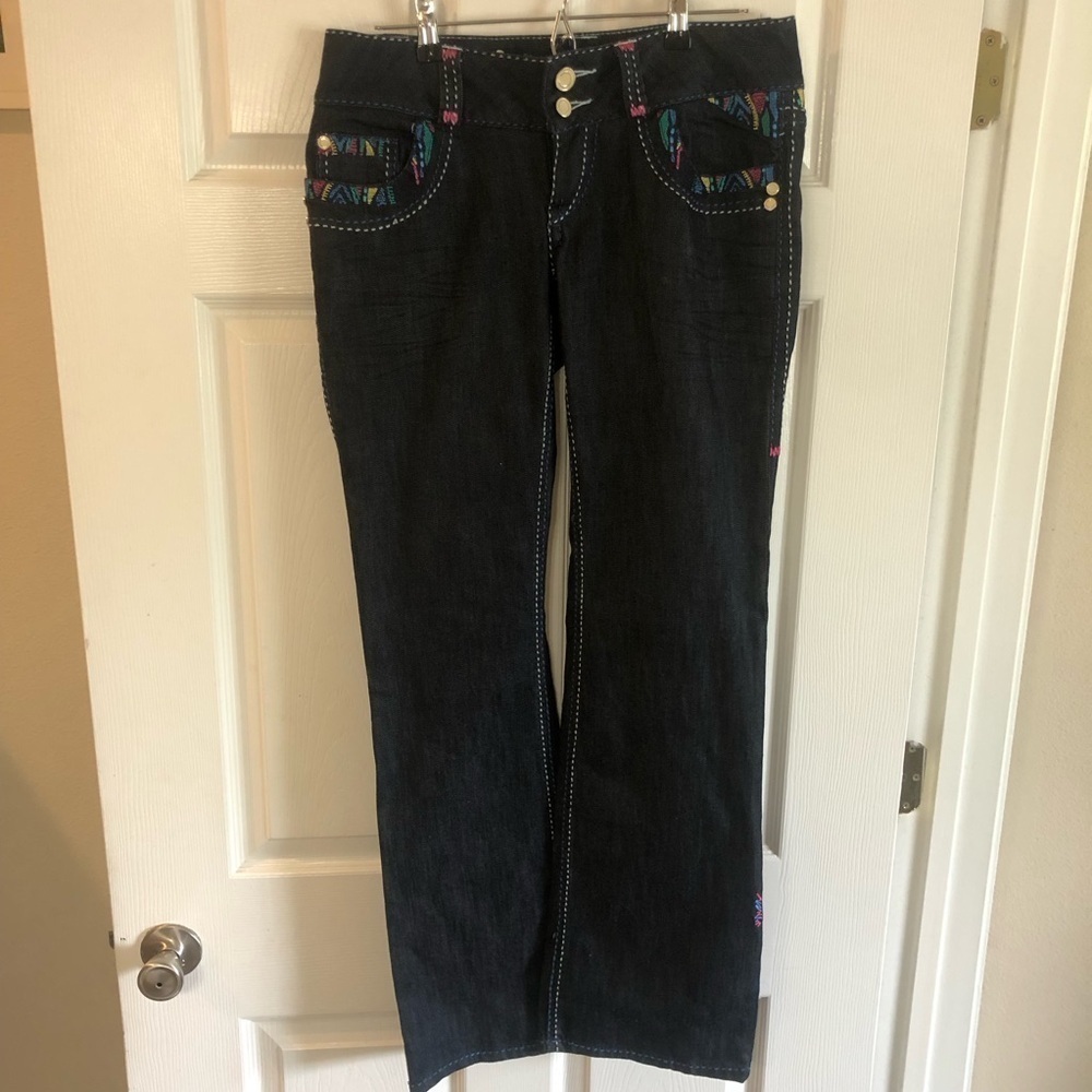 Coogie embroidered jeans size 9/10